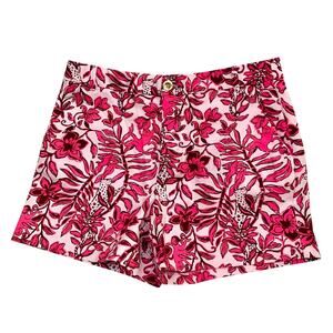 NWT Lilly Pulitzer Gretchen High Rise Shorts Size 12 Tropical Vacation Vibrant